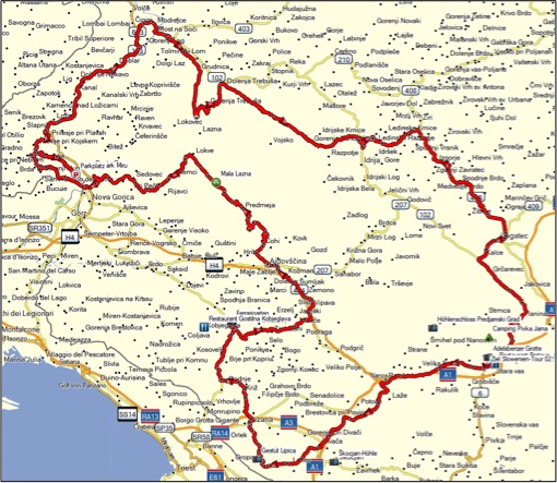 Slowenien Karte Tour02