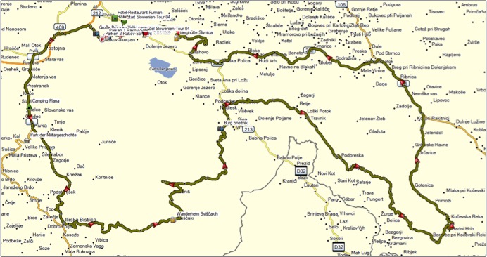Slowenien Karte Tour04