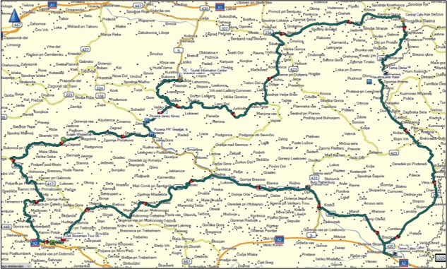 Slowenien Karte Tour06